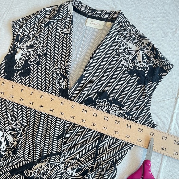 Anthropologie Deletta Floral Wrap Tank Top Blouse Stretch Sz Med (ff) - Picture 12 of 16